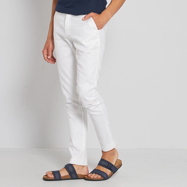 pantalon homme blanc