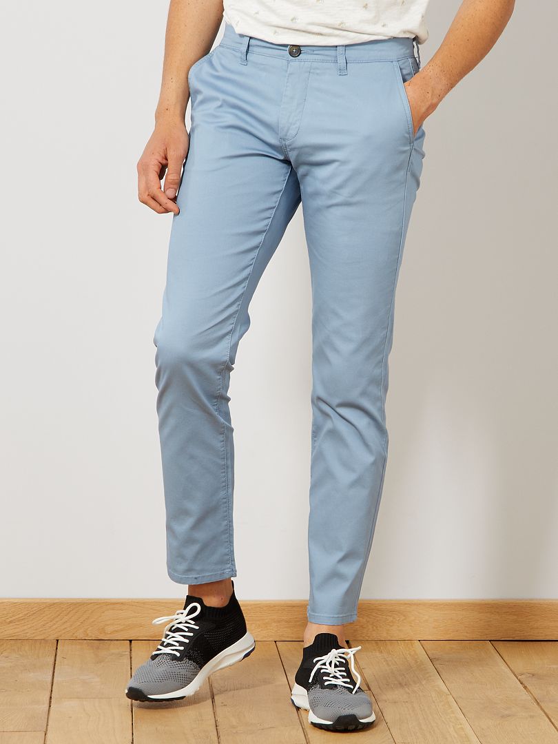 Pantalon chino en maille - gris