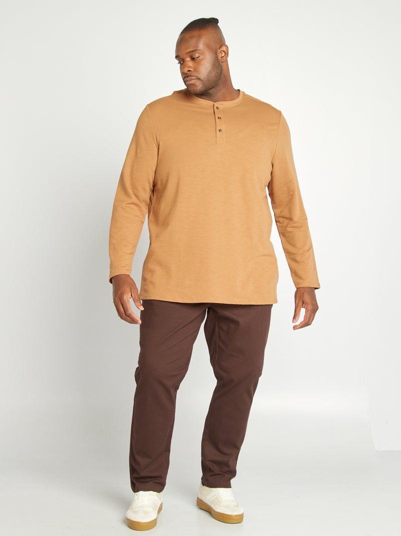 Pantalon chino Marron - Kiabi