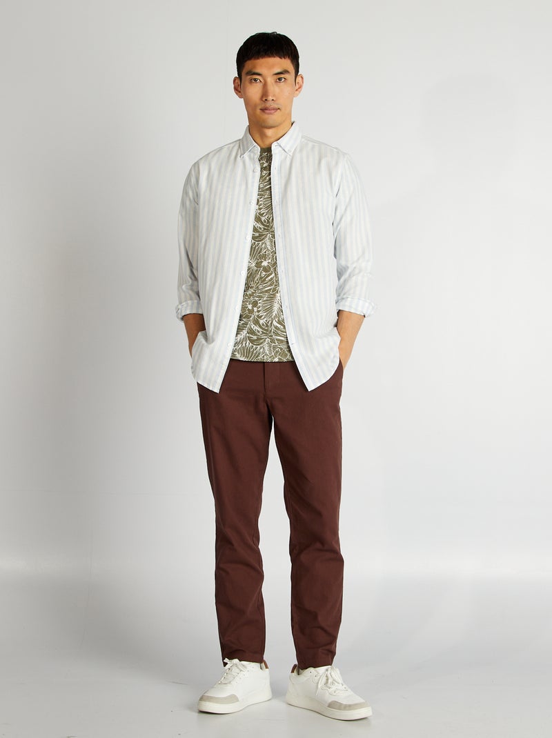 Pantalon chino Marron - Kiabi