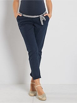 Pantalon chino maternité + ceinture - Kiabi