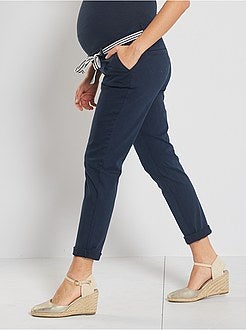 Pantalon chino maternité + ceinture - Kiabi