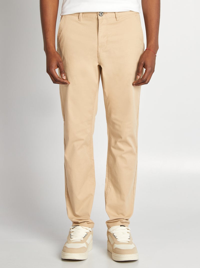 Pantalon chino multipoches Beige - Kiabi