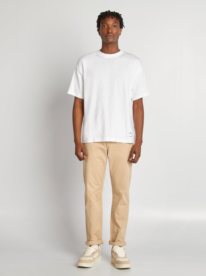 Pantalon chino multipoches Beige - Kiabi