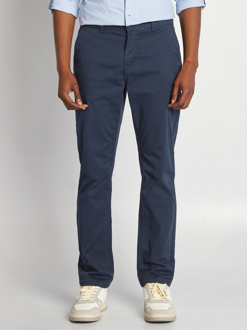 Pantalon chino multipoches Bleu - Kiabi