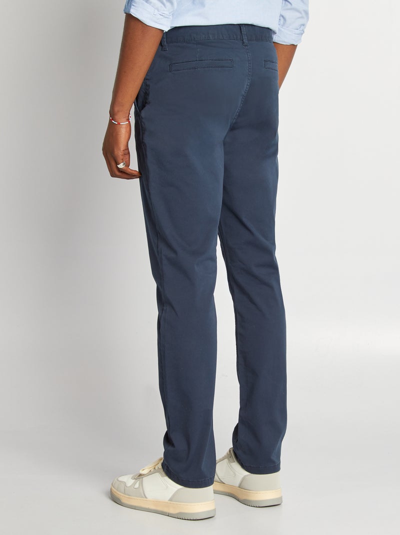 Pantalon chino multipoches Bleu - Kiabi
