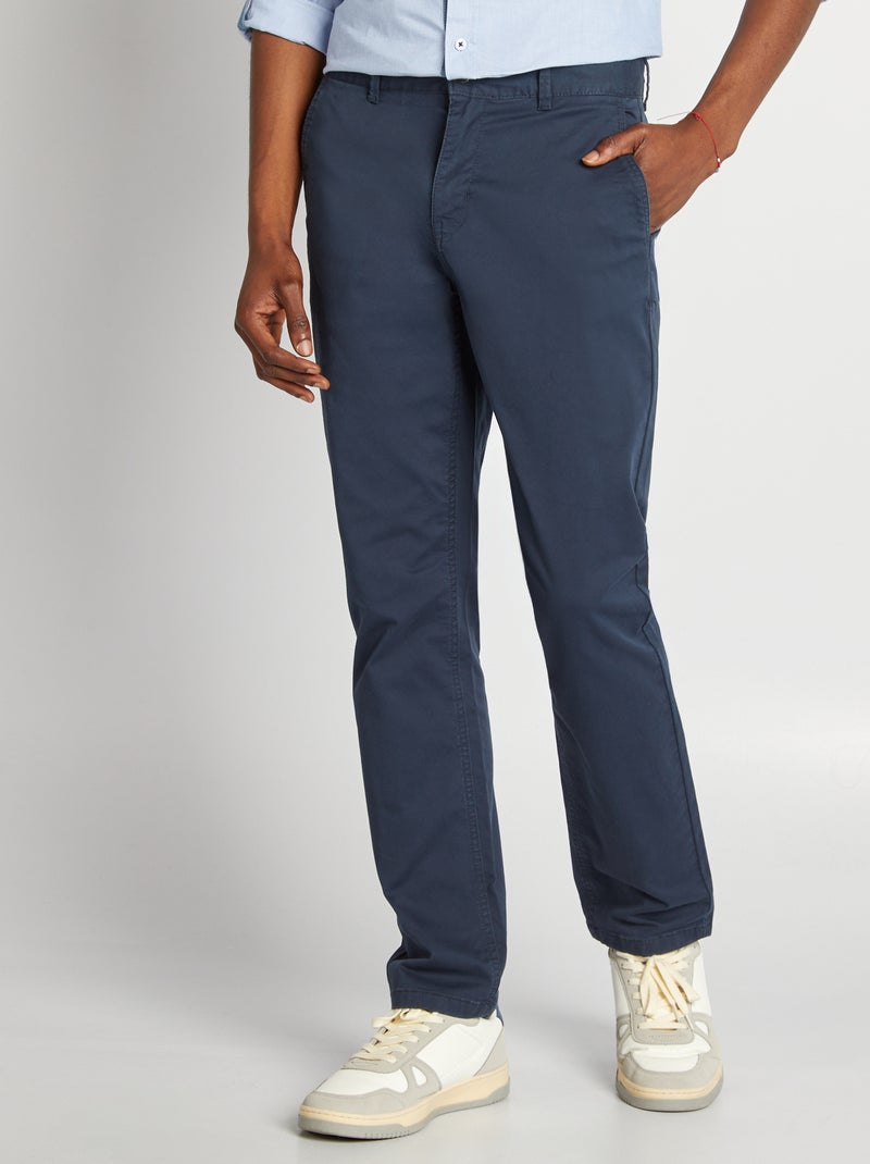 Pantalon chino multipoches Bleu - Kiabi