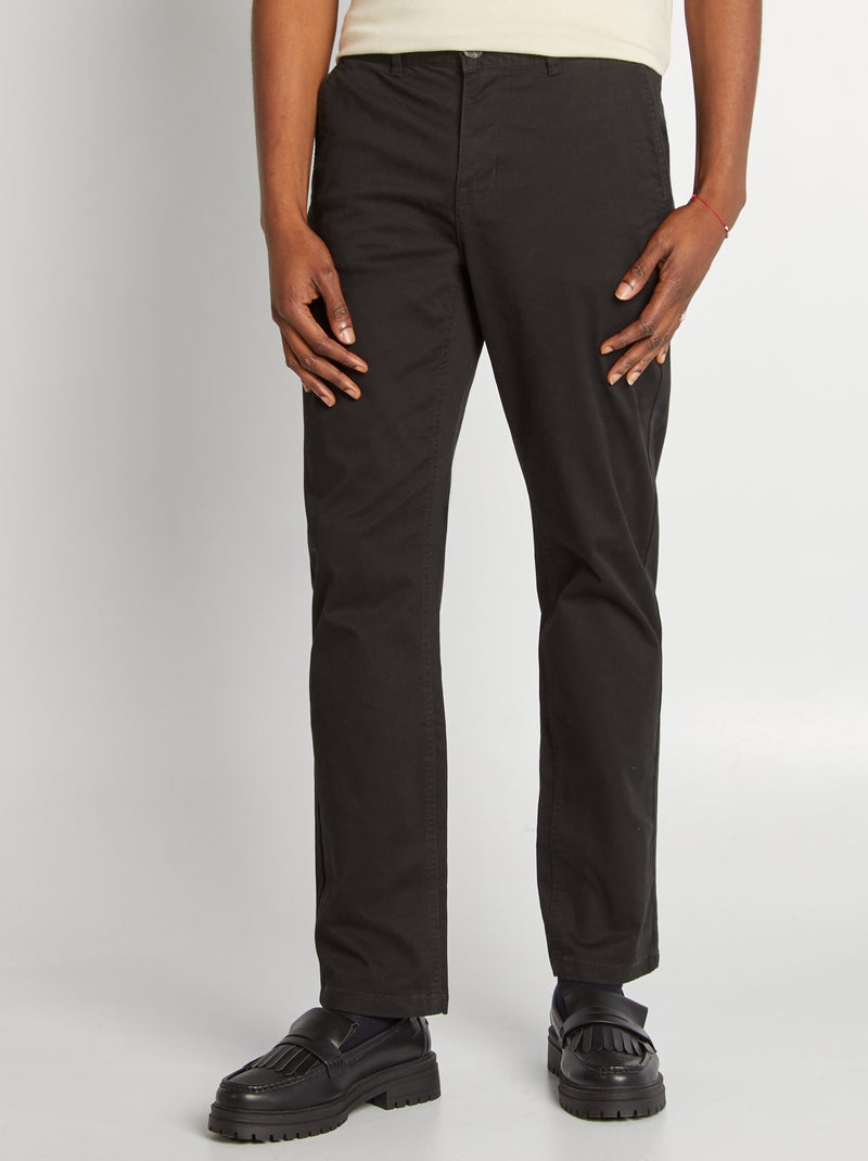 Pantalon chino multipoches Noir - Kiabi