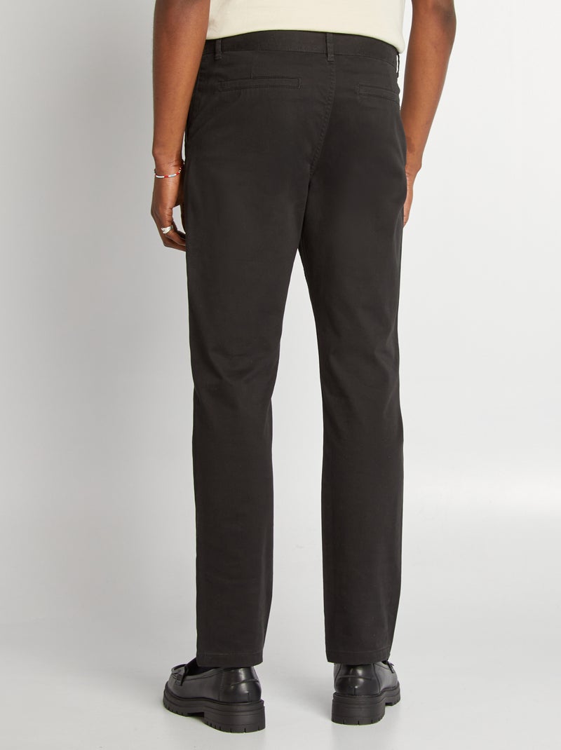 Pantalon chino multipoches Noir - Kiabi
