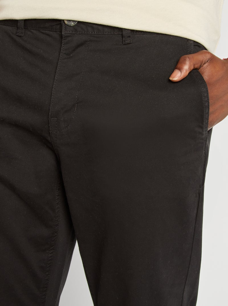 Pantalon chino multipoches Noir - Kiabi