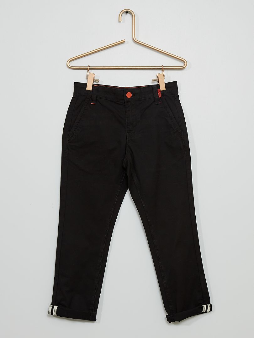 Pantalon chino noir - Kiabi