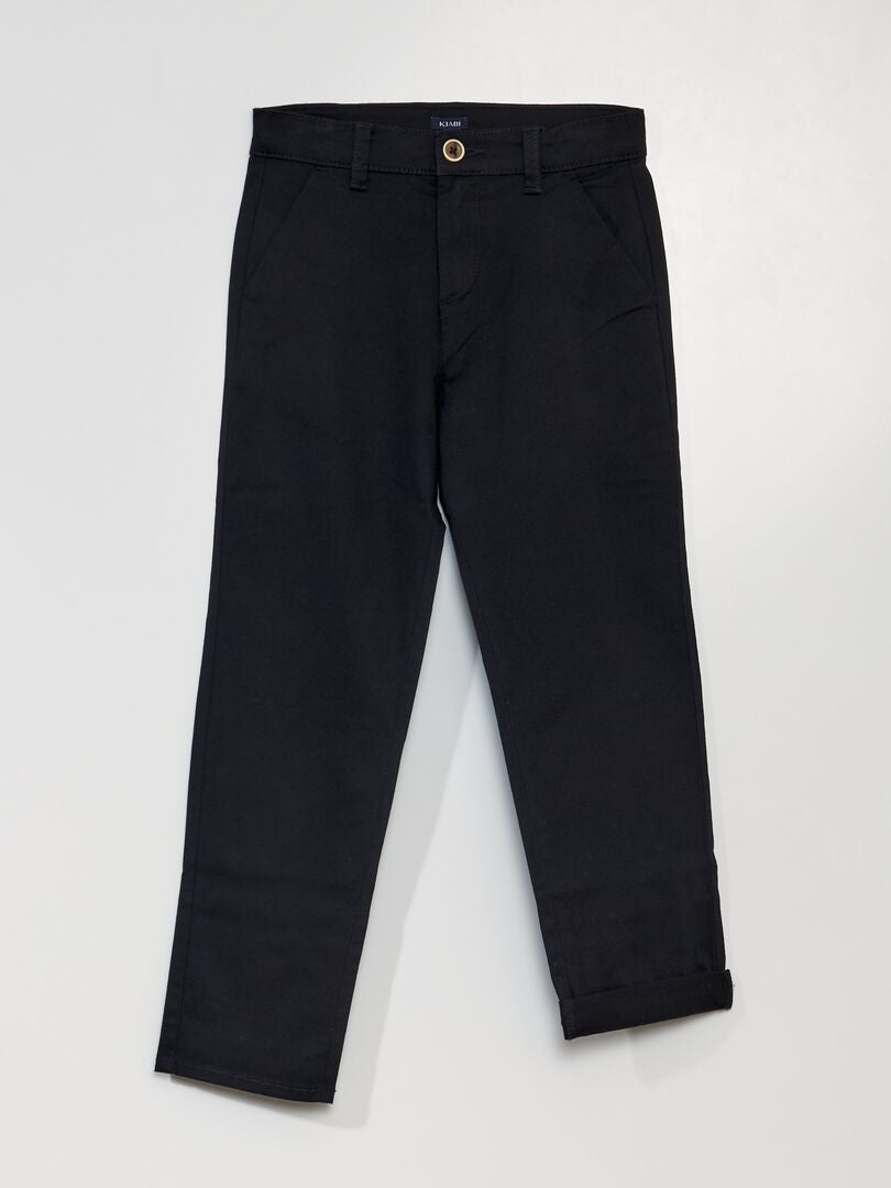 Pantalon chino Noir - Kiabi