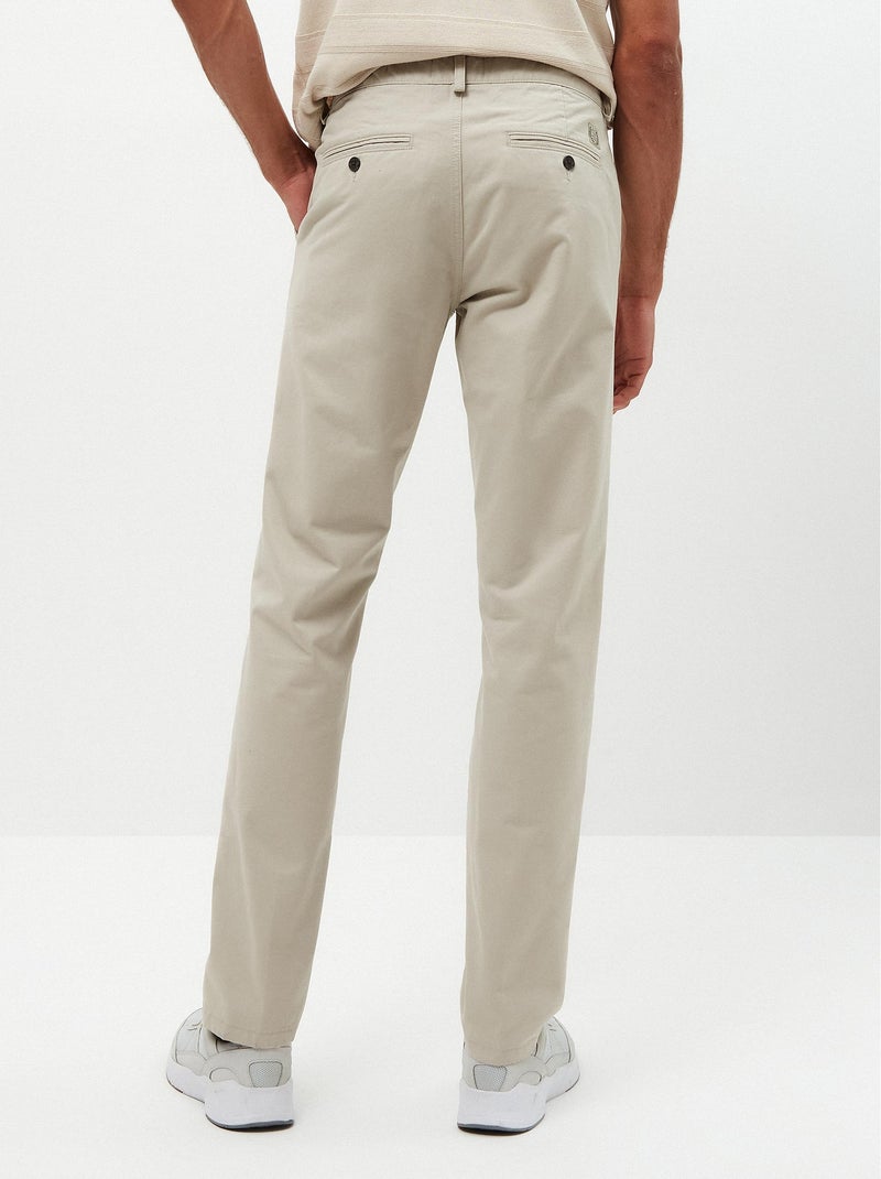 Pantalon chino premium « coupe slim » Gris - Kiabi