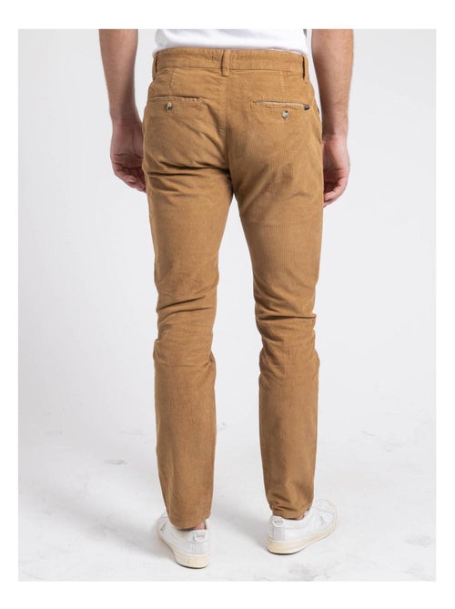 Pantalon chino pur coton velours côtelé VARENNES - Kiabi