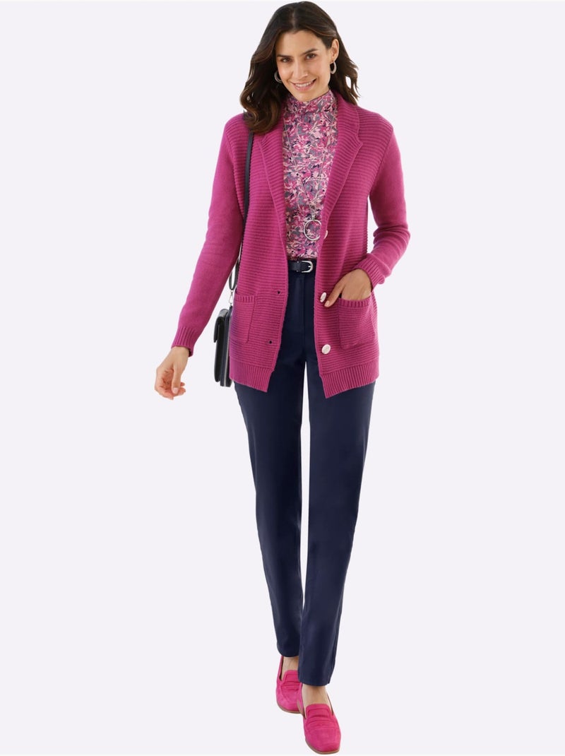 Pantalon chino qualité coton doux sur la peau - taille courte - witt Bleu marine - Kiabi
