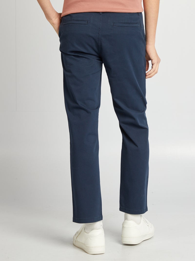 Pantalon chino regular - L30 Bleu marine - Kiabi