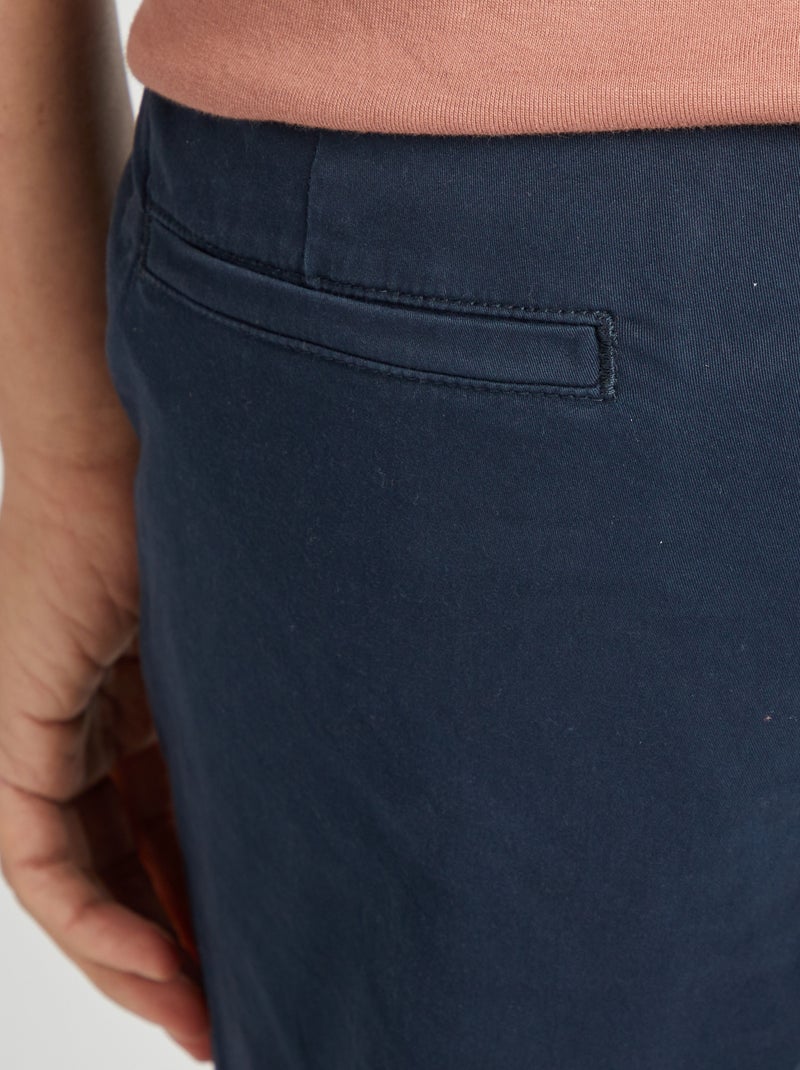 Pantalon chino regular - L30 Bleu marine - Kiabi