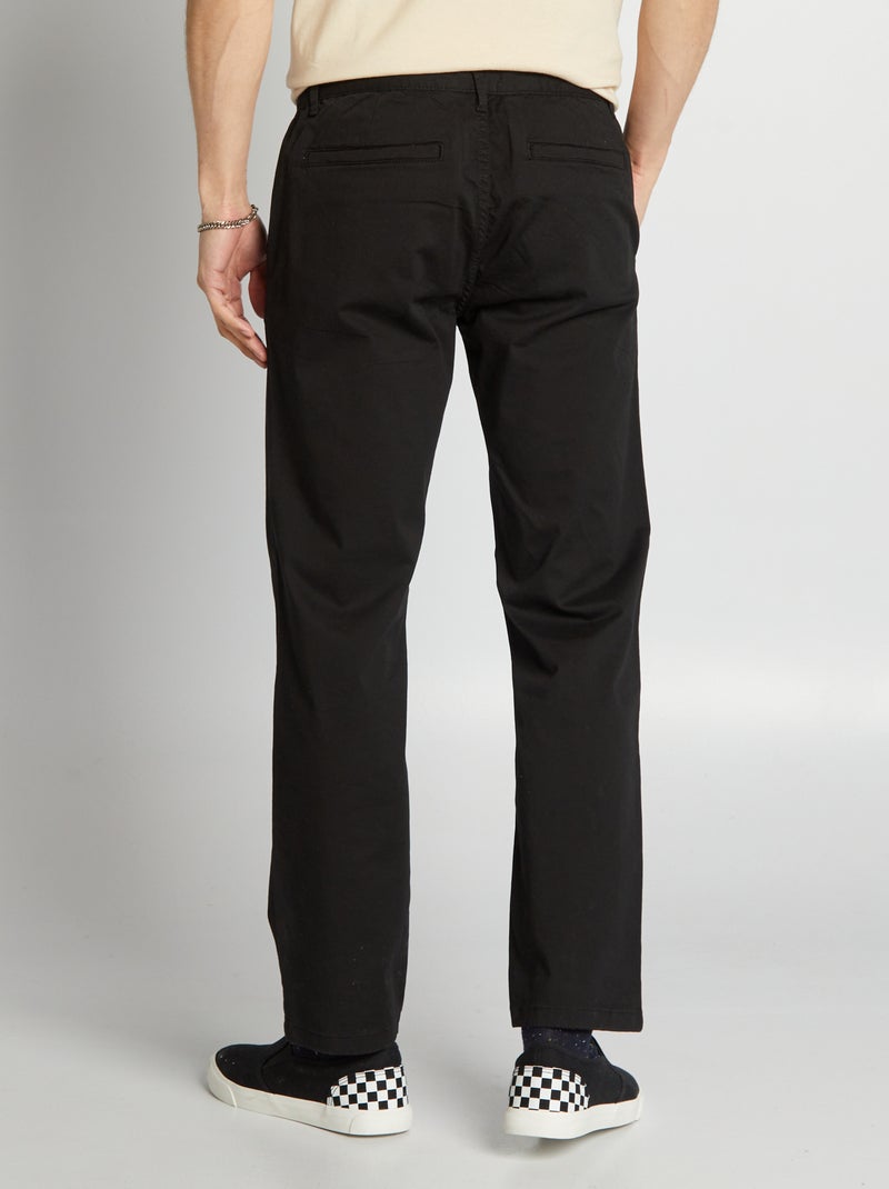 Pantalon chino regular - L30 Noir - Kiabi