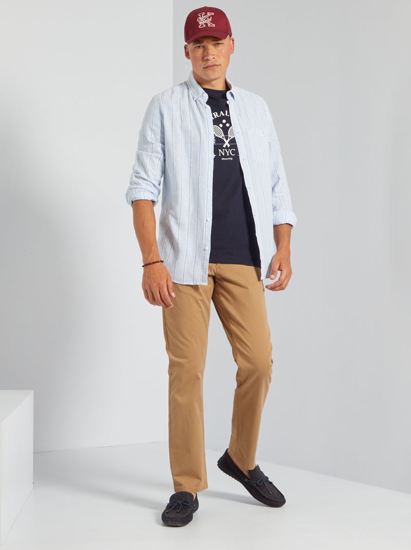 Pantalon chino regular - L32 Beige - Kiabi