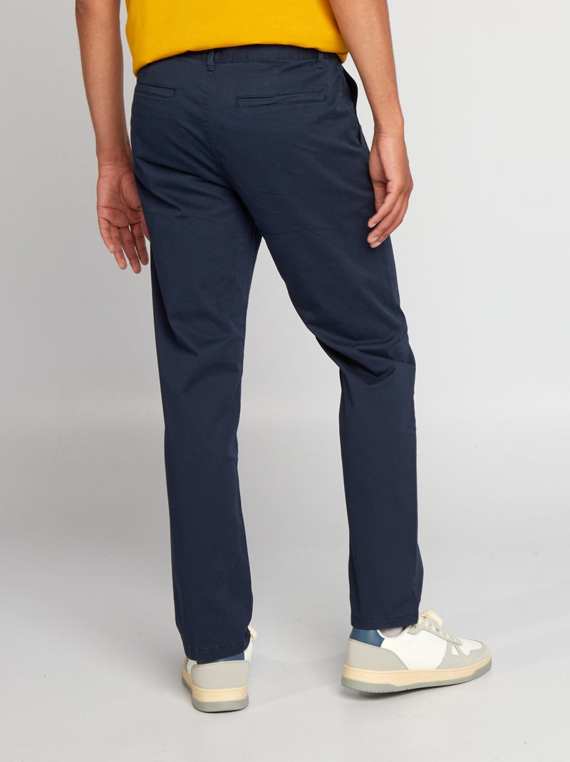 Pantalon chino regular - L32 Bleu marine - Kiabi