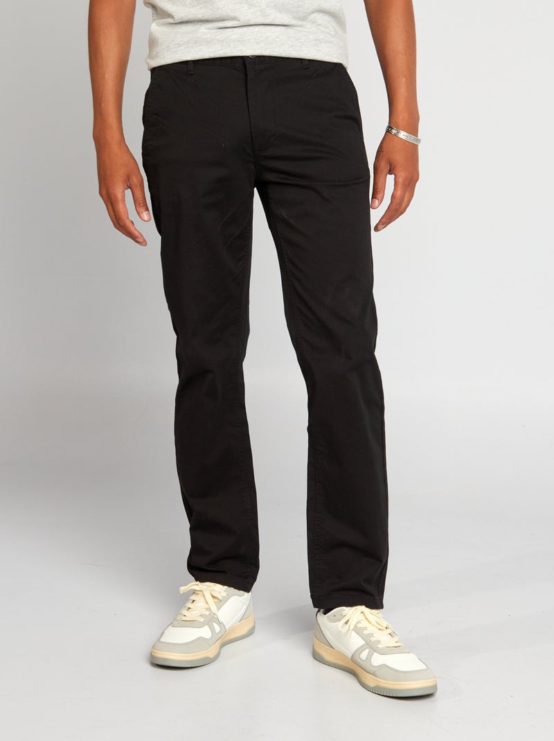 Pantalon chino regular - L32 Noir - Kiabi