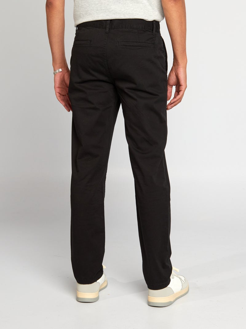 Pantalon chino regular - L32 Noir - Kiabi