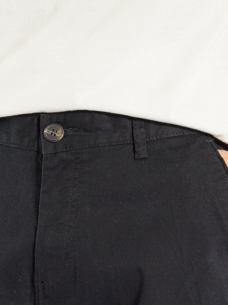 Pantalon chino regular - L32 Noir - Kiabi