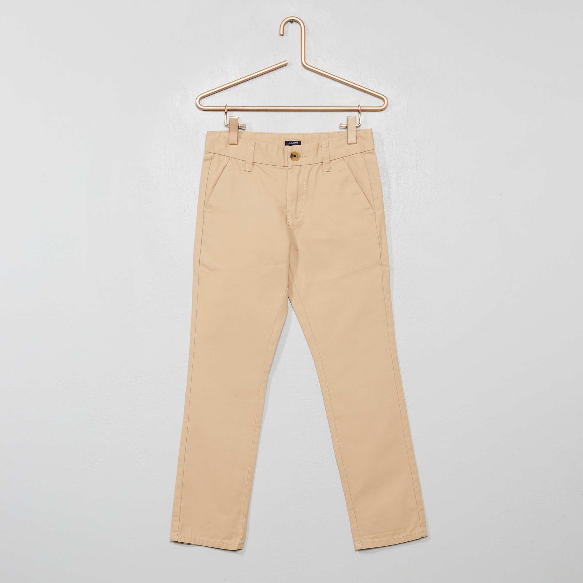 Pantalon Chino Regular Gar On Beige Kiabi