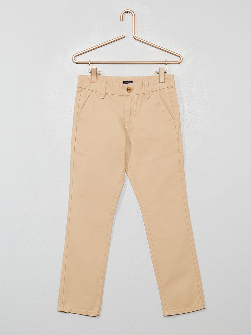 Pantalon chino regular beige - Kiabi