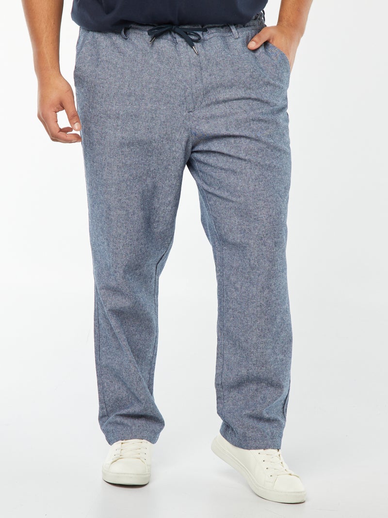 Sweat Homme Matalan Bleu Taille L - Mélange Polyester Et Coton, Col V