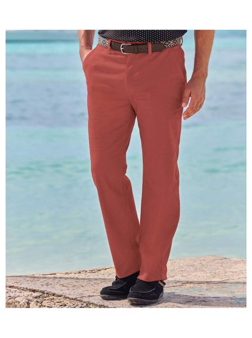 Pantalon Chino Regular Stretch Terracotta   - ATLAS FOR MEN - Kiabi