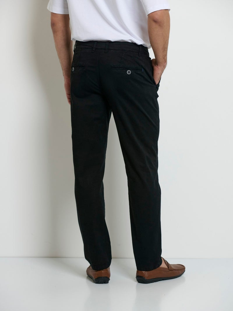 Pantalon chino, repassage superflu - AFIBEL Noir - Kiabi