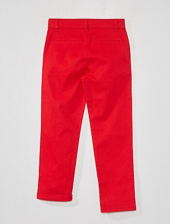 Pantalon rouge garcon hot sale