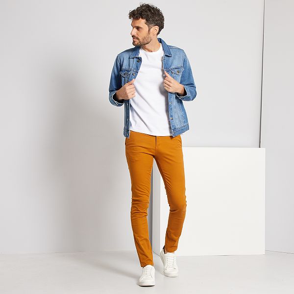 Pantalon ocre homme Clearance