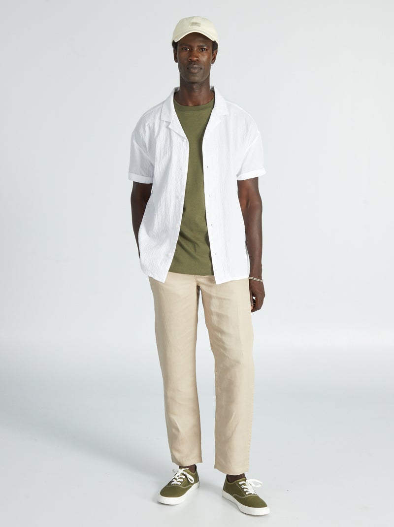 Pantalon chino slim beige - Kiabi