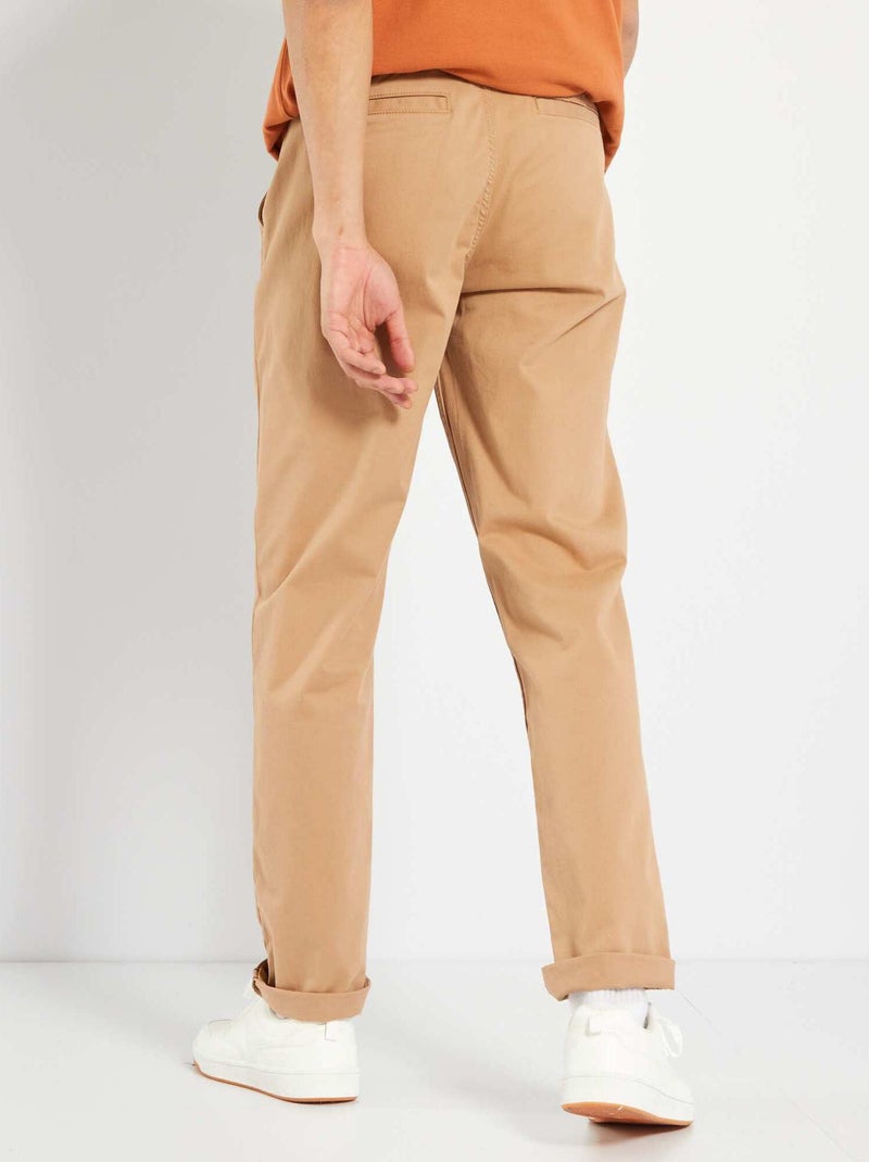 Pantalon chino slim beige - Kiabi