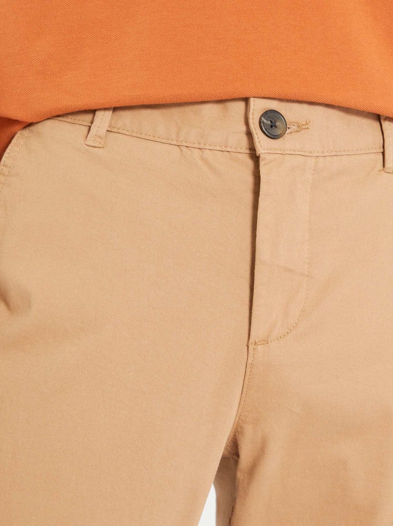 Pantalon chino slim beige - Kiabi