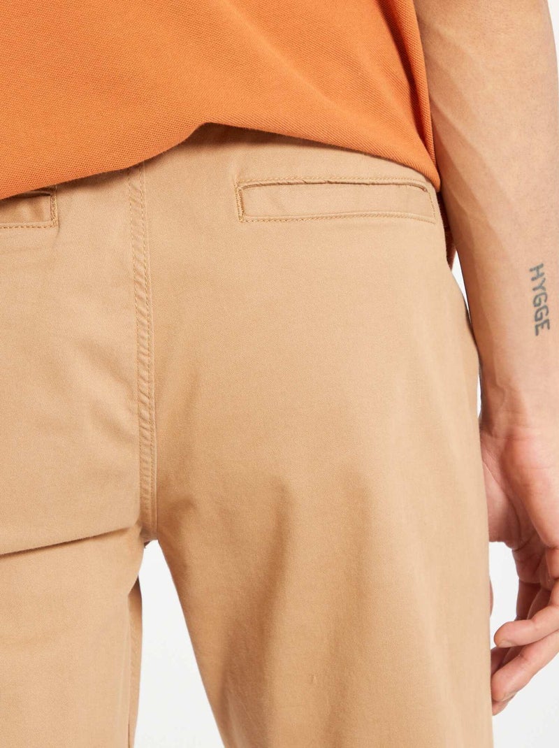 Pantalon chino slim beige - Kiabi
