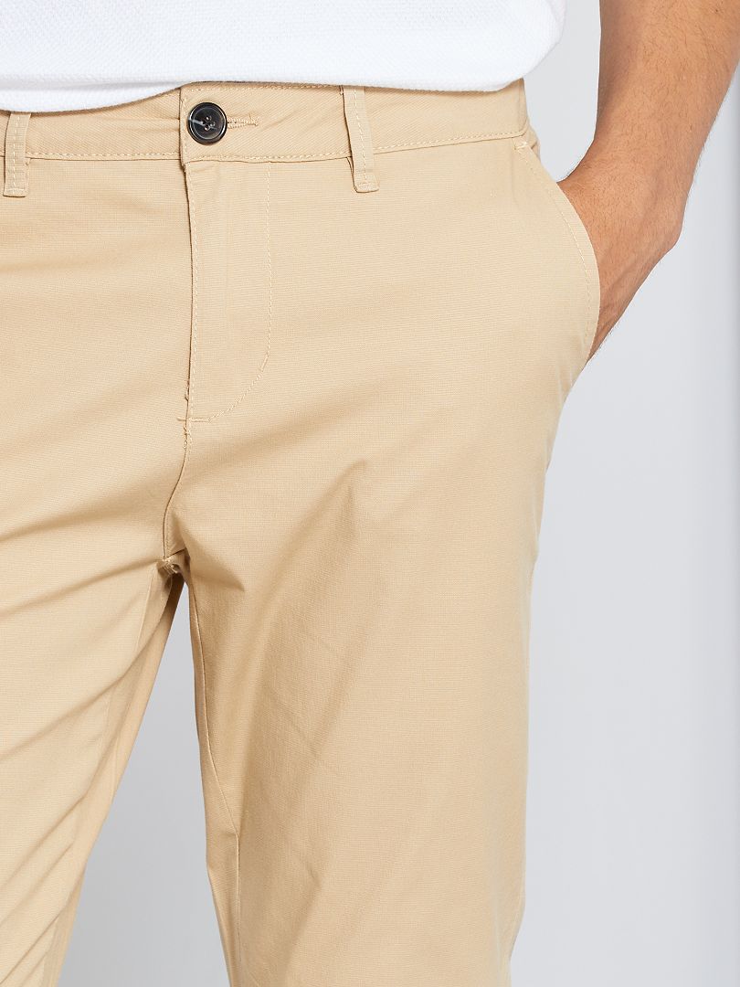 Pantalon Chino Slim Beige Kiabi