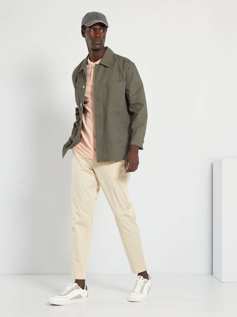 Pantalon chino slim beige - Kiabi