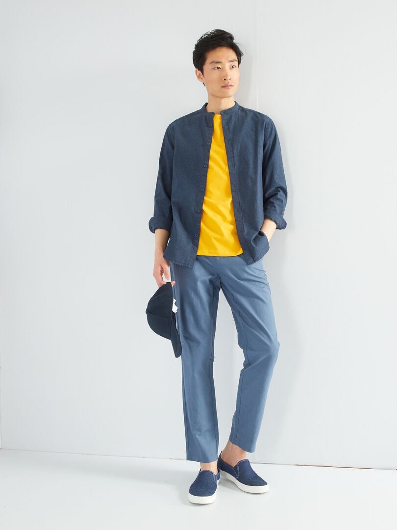 Pantalon chino slim Bleu - Kiabi