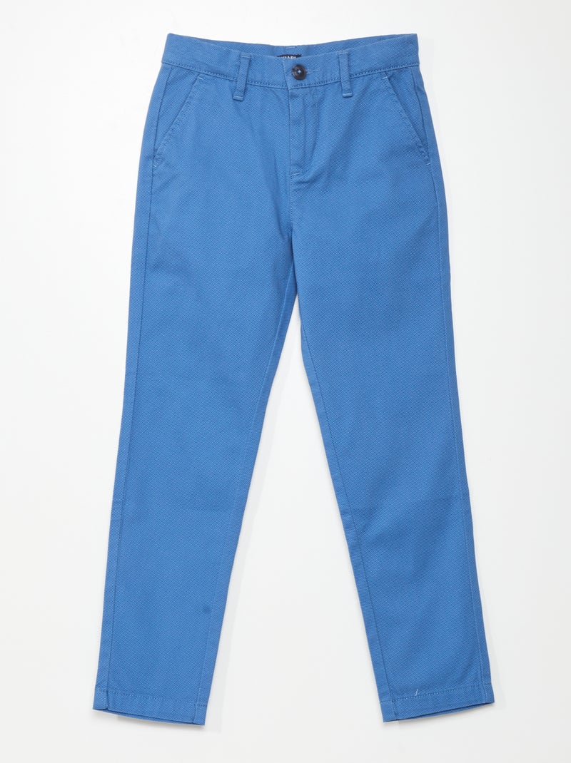 Pantalon chino slim Bleu - Kiabi