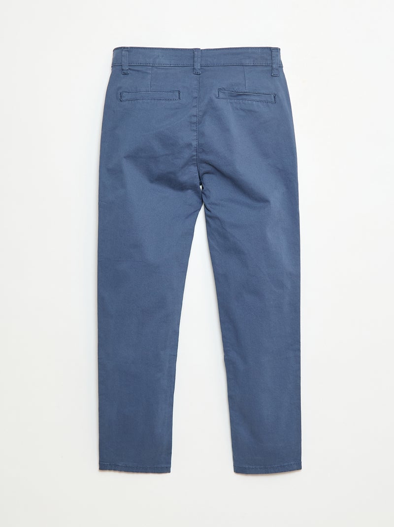 Pantalon chino slim Bleu - Kiabi