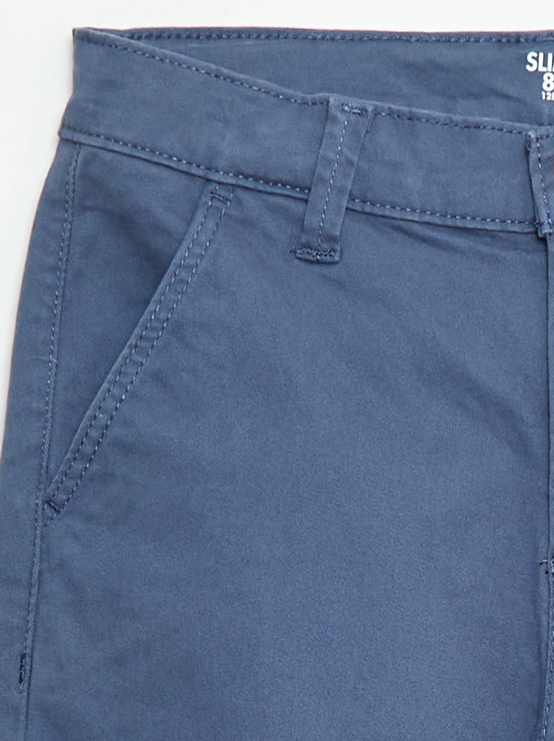 Pantalon chino slim Bleu - Kiabi