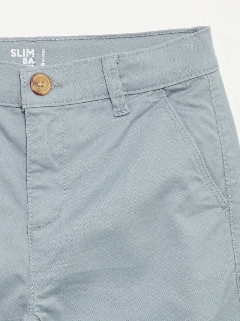 Pantalon chino slim Bleu - Kiabi