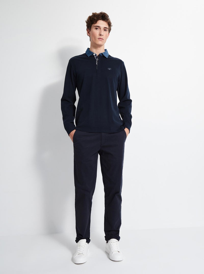 Pantalon chino slim Bleu - Kiabi