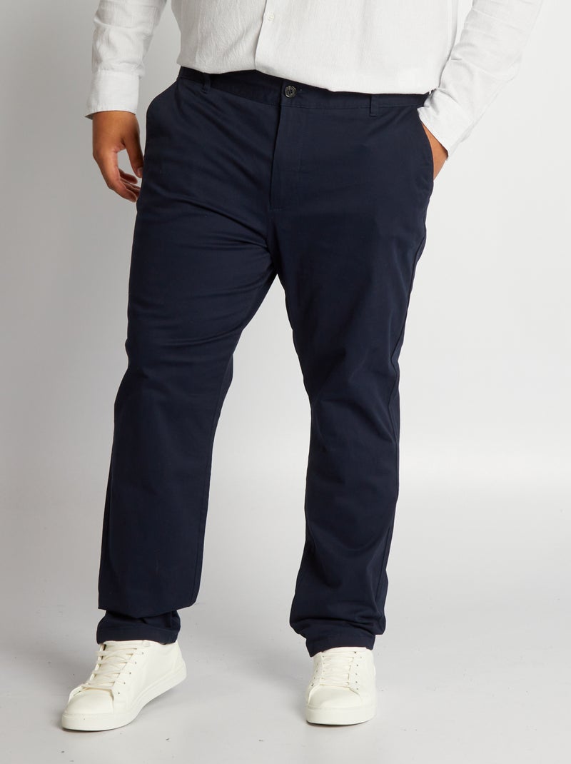 Pantalon chino slim Bleu marine - Kiabi