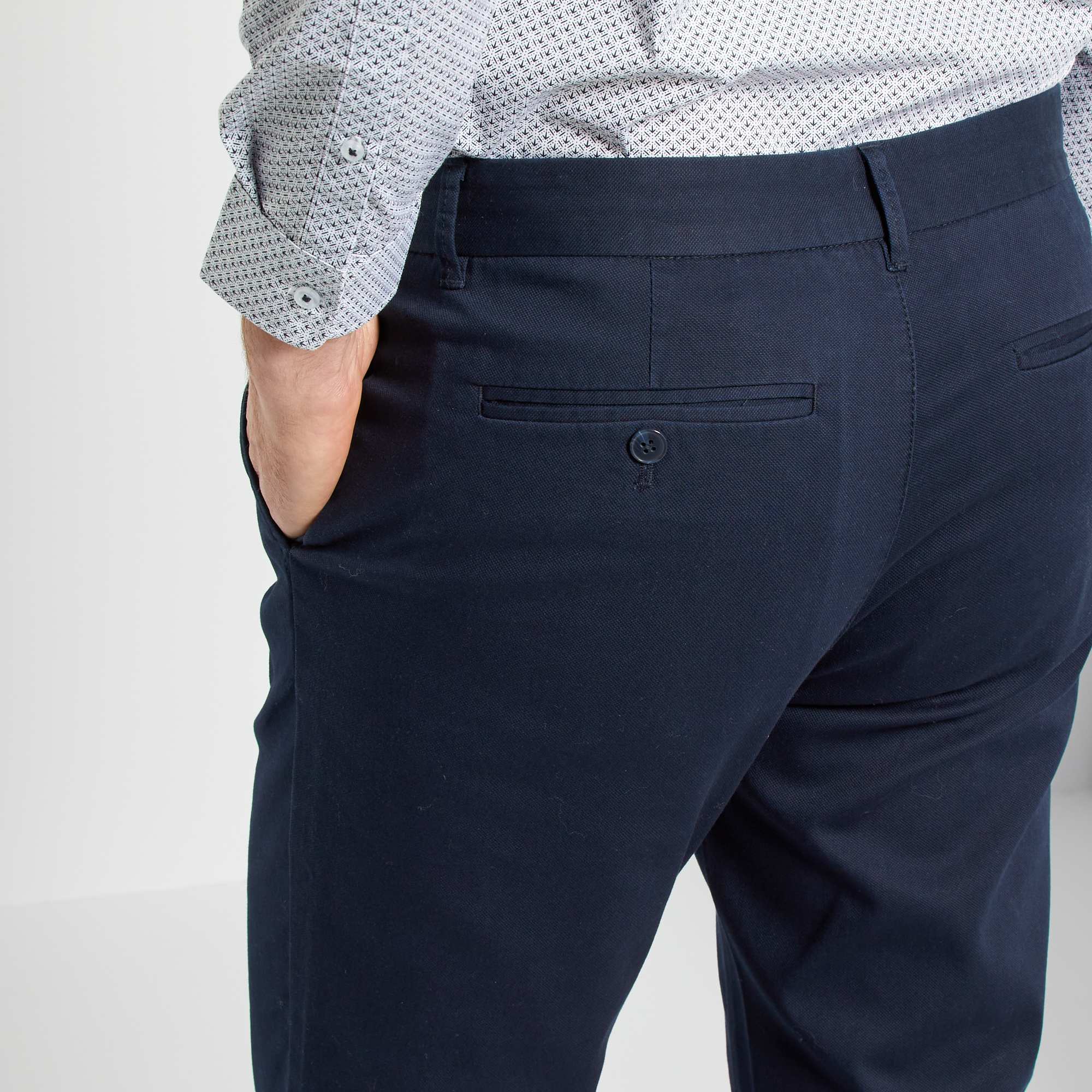 Pantalon chino slim homme brun Kiabi 5,40€