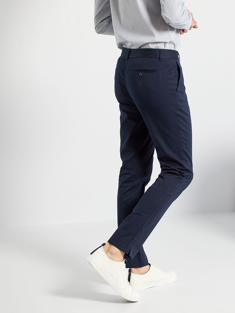 Pantalon Chino Slim Visvim Bleu Marine - Taille 1 (US 30/EU 46) - 100% Coton, Fabriqué Au Japon
