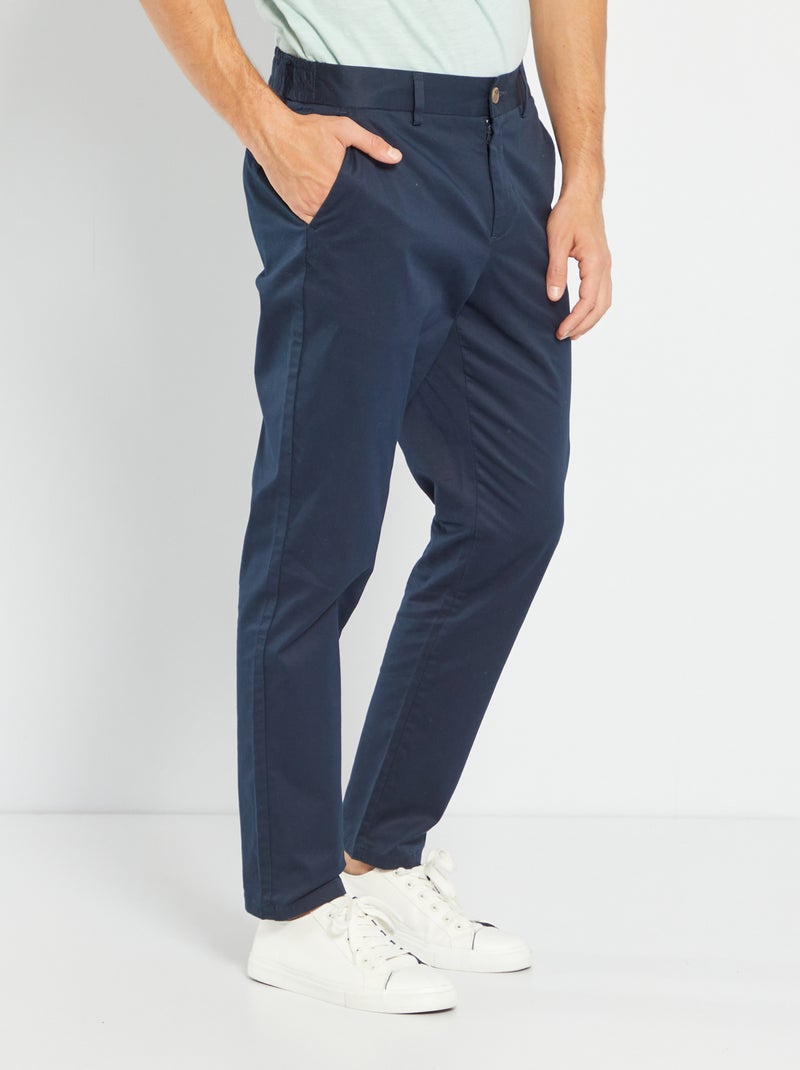 Pantalon chino slim Bleu marine - Kiabi